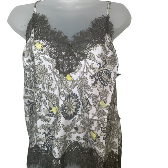 Gold Hawk Green Lace Racerback Silk Cami Top Medium NWT $216 - Picture 1 of 6